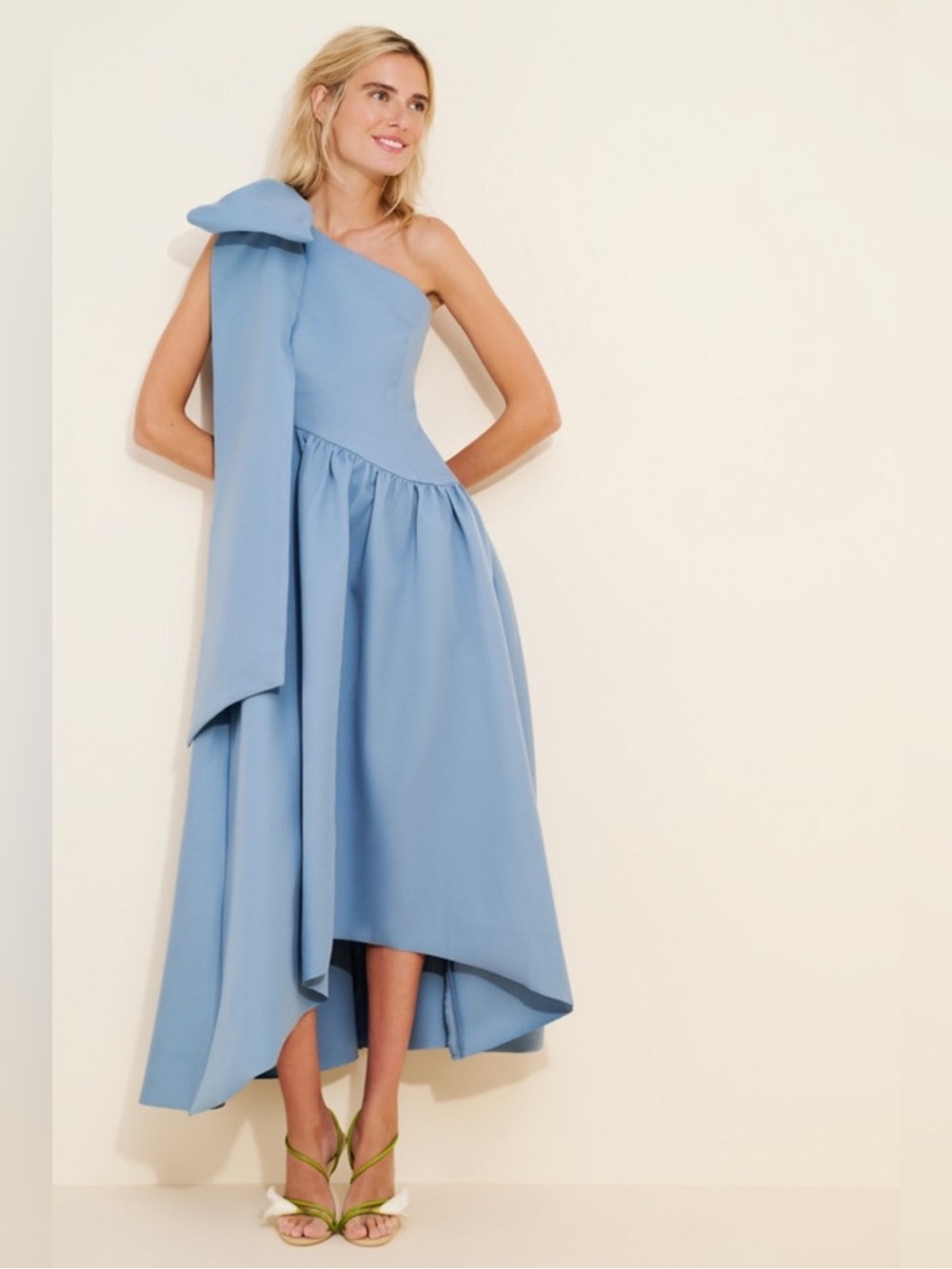 Elliatt Powder Blue One-Shoulder Asymmetric Gown